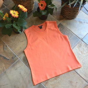 Woolrich Sleeveless Cotton Top in Orange NEW